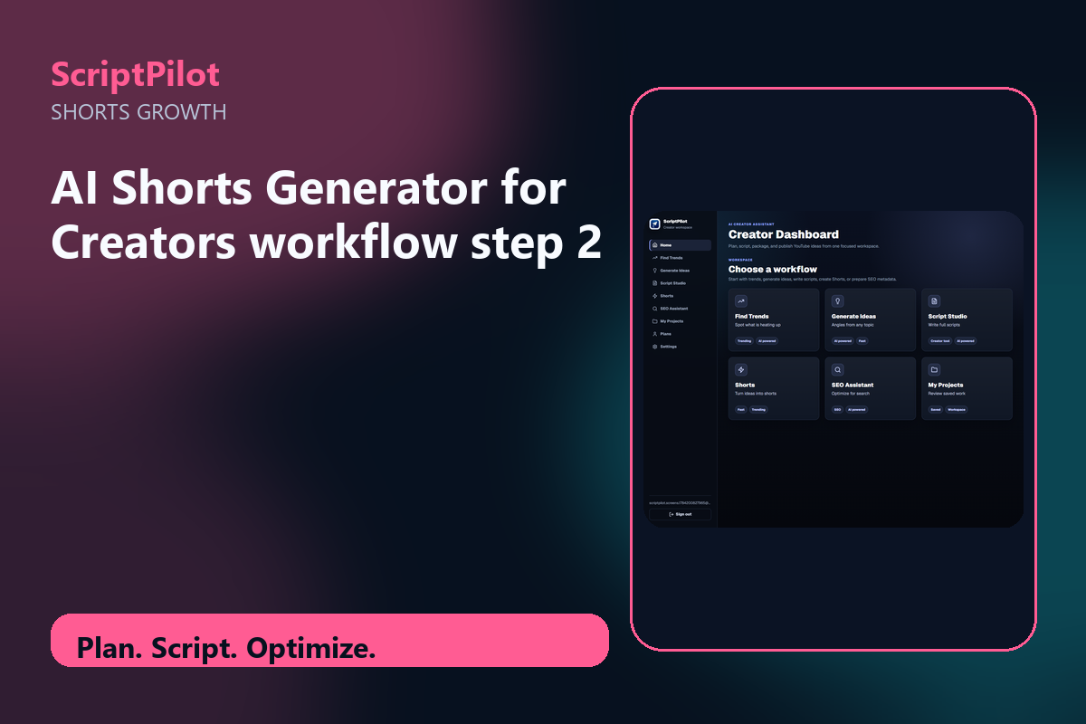 Edited ScriptPilot screenshot for build one clear content promise