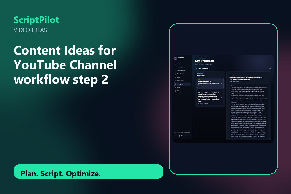 Edited ScriptPilot screenshot for build one clear content promise