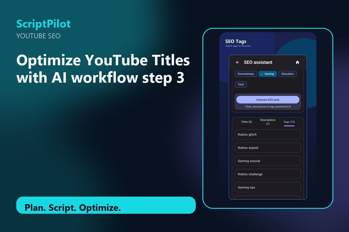 Edited ScriptPilot screenshot for use screenshots as workflow proof