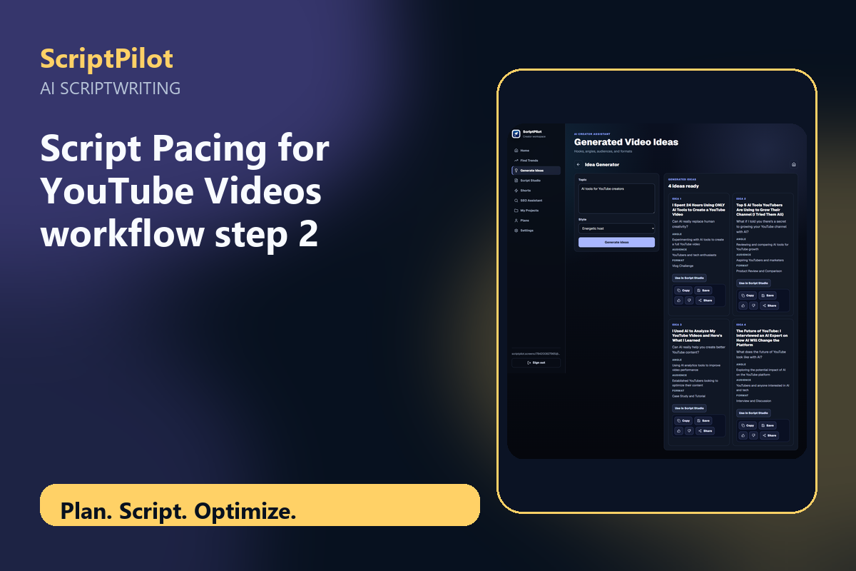 Edited ScriptPilot screenshot for build one clear content promise