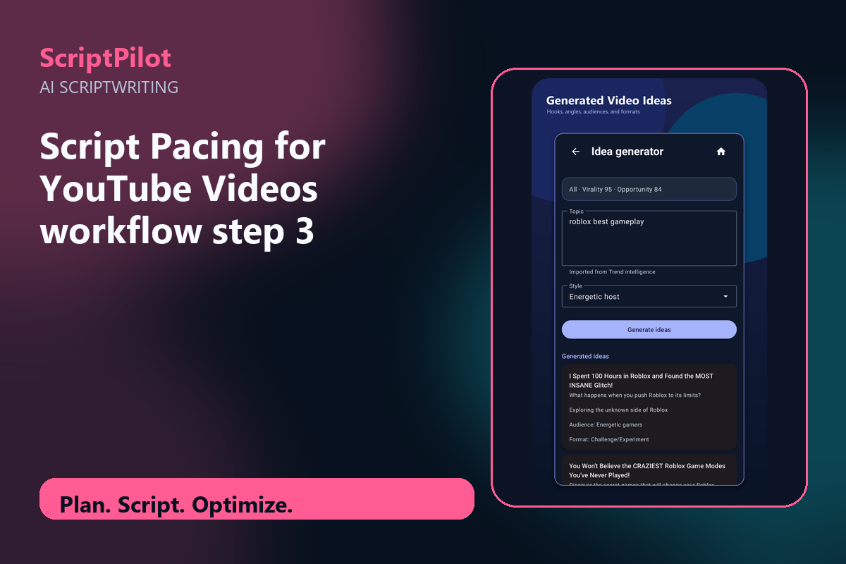 Edited ScriptPilot screenshot for use screenshots as workflow proof