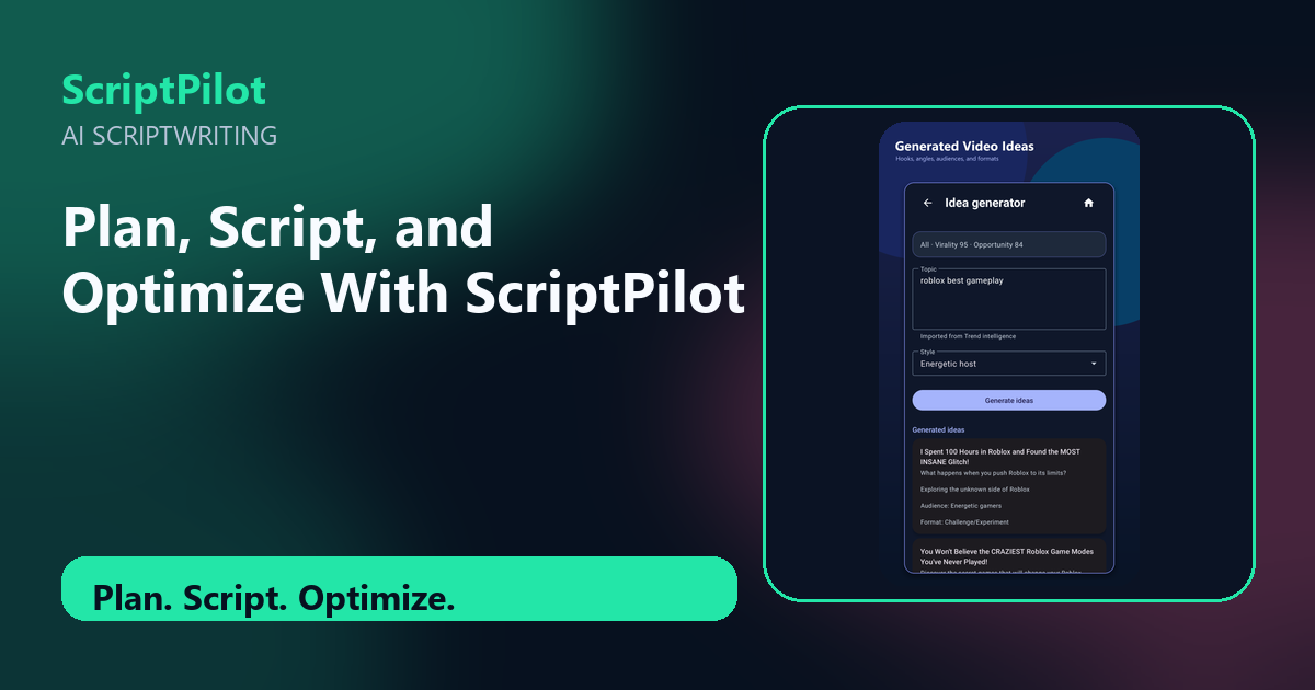 ScriptPilot CTA summary graphic