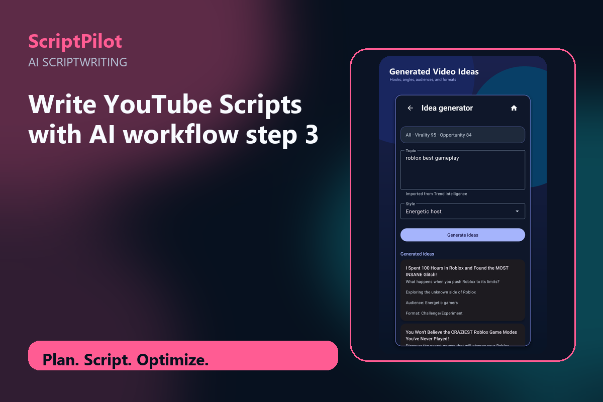 Edited ScriptPilot screenshot for use screenshots as workflow proof