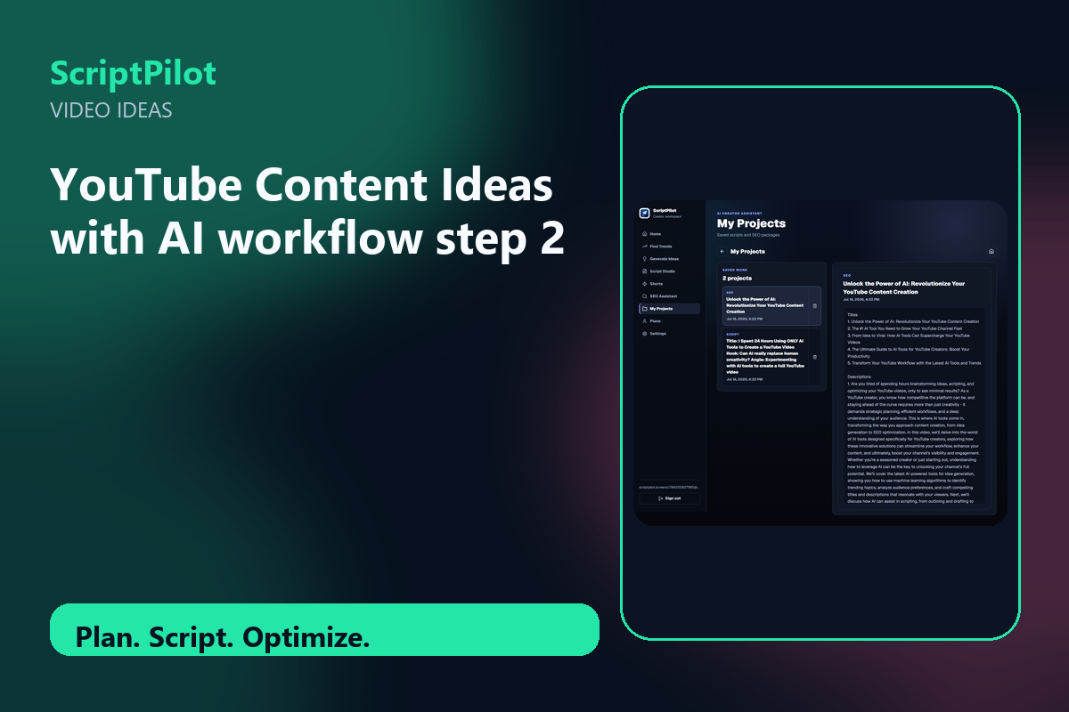 Edited ScriptPilot screenshot for build one clear content promise