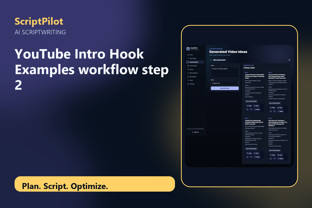 Edited ScriptPilot screenshot for build one clear content promise