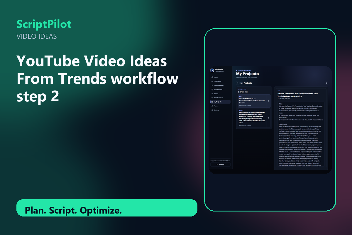 Edited ScriptPilot screenshot for build one clear content promise